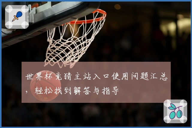 世界杯竞猜主站入口使用问题汇总，轻松找到解答与指导